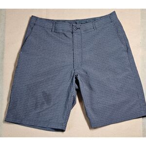 Jack Nicklaus Men’s Houndstooth Performance Golf Shorts Blue Gray Size 32
